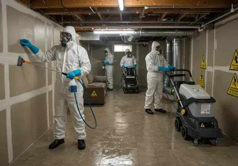 Basement Moisture Removal and Structural Drying process in Terry County, TX